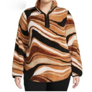PLUS SIZE Terra & Sky Sherpa Pull Over Plus Size!!
